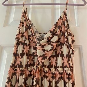 Loft tropical dress with key hole twist